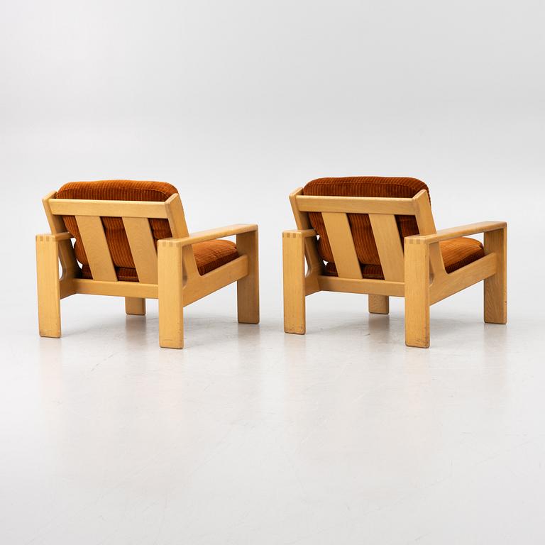 Esko Pajamies, fåtöljer, ett par "Bonanza" för Asko möbler Finland 1960/70-tal.