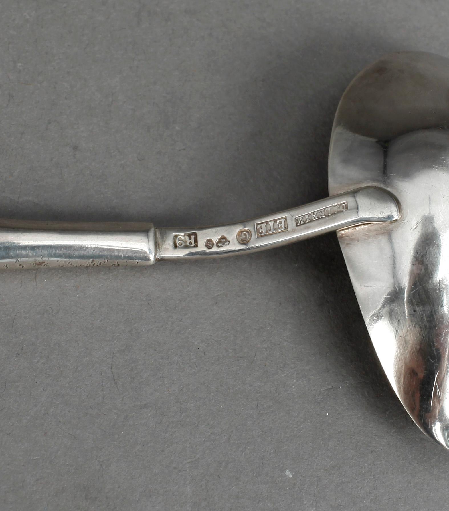 SOPPSLEV samt SÅSSLEV. Silver, Gränna 1802 resp Göteborg 1967.