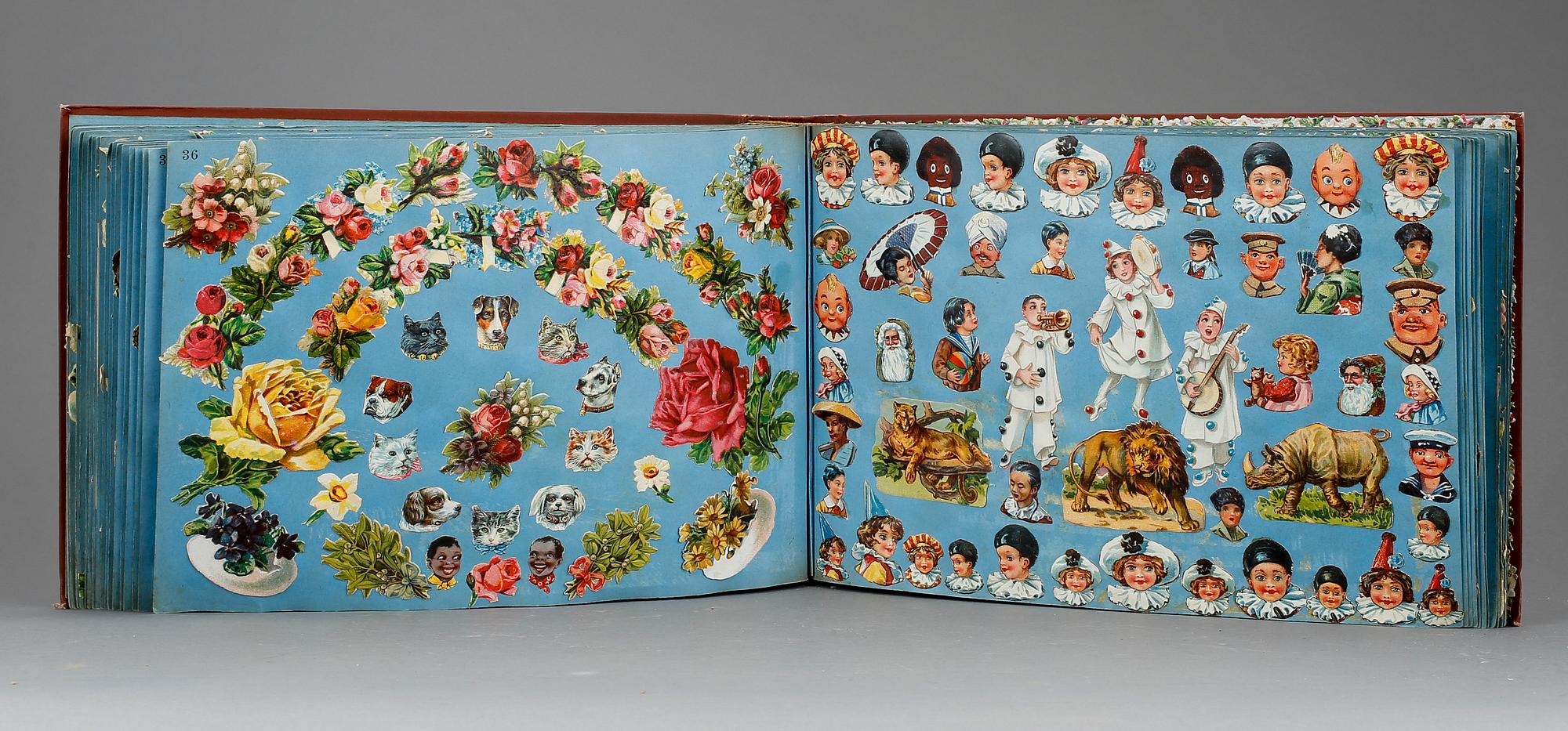 ALBUM MED BOKMÄRKEN, sekelskiftet 18/1900-tal.