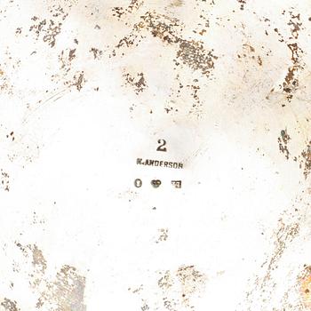 STOP SAMT TESIL, 2 delar, silver, bl a K. Anderson, Stockholm, 1800-1900-tal, vikt 469 gram.