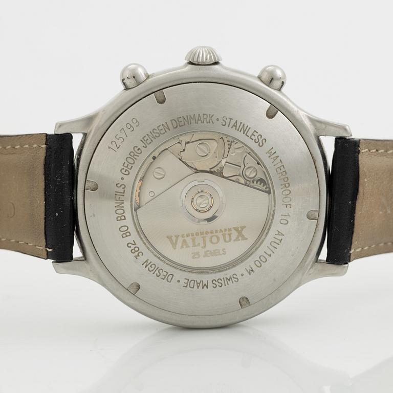 Georg Jensen, designad av Bo Bonfils, chronograph, wristwatch, 42 mm.