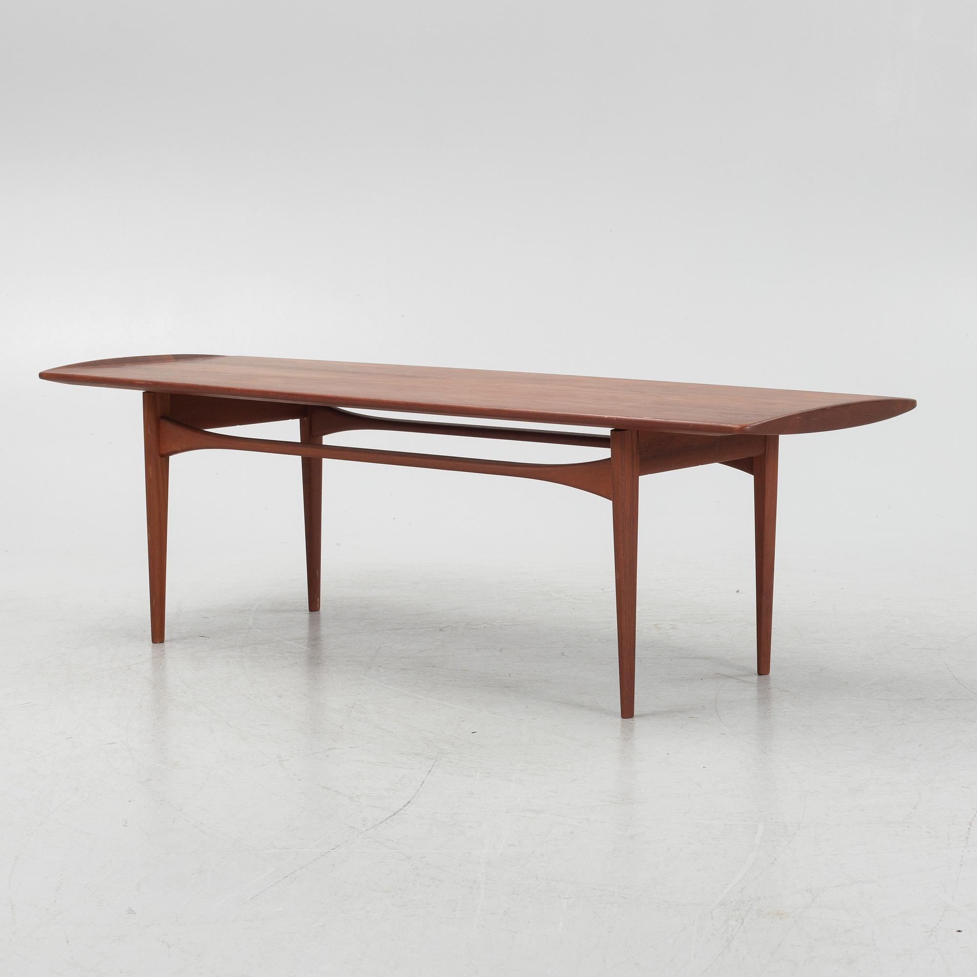 Tove & Edward Kindt-Larsen, a teak coffee table, FRance & Daverkosen, Denmark, 1950's/60's.