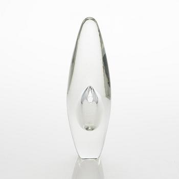 Timo Sarpaneva, veistos, "Orkidea", signeerattu Timo Sarpaneva Iittala -55. Malli muotoiltu 1954.