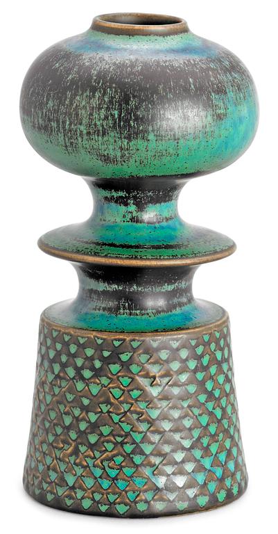 A Stig Lindberg stoneware vase, Gustavsberg studio 1962.