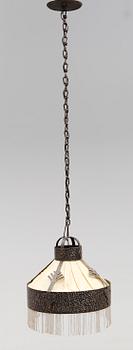 TAKLAMPA, smide, jugend, omkring år 1900. Höjd ca 50 cm.