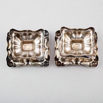 SALTKAR, 1 par, silver, Österrike-Ungern 1856. Vikt ca 121 gram.