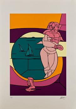 Valerio Adami · VALERIO ADAMI, färgserigrafi, signerad, e.a.