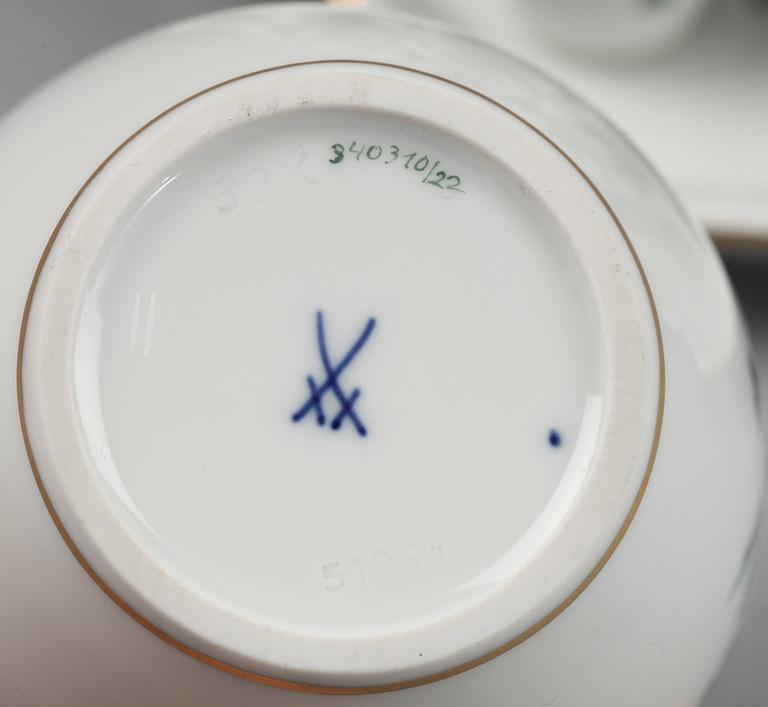LIKÖRSERVIS, 8 delar, porslin, Meissen, 1900-tal.