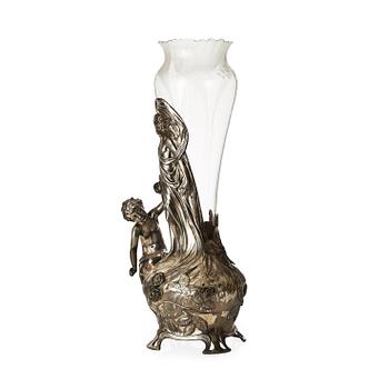 387. An Art Nouveau Würtembergische Metallwarenfabrik vase, Germany, ca 1900.