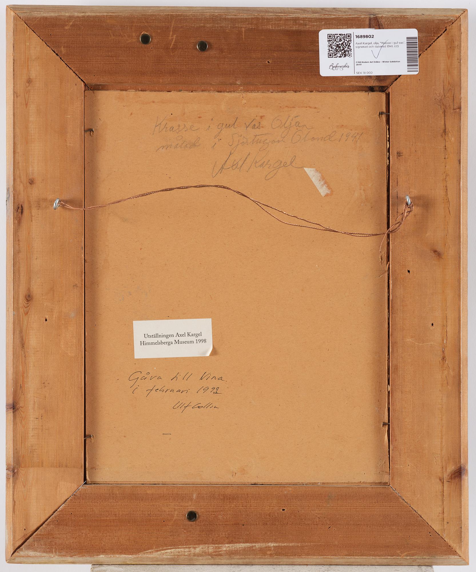 Axel Kargel, "Krasse i gul vas".