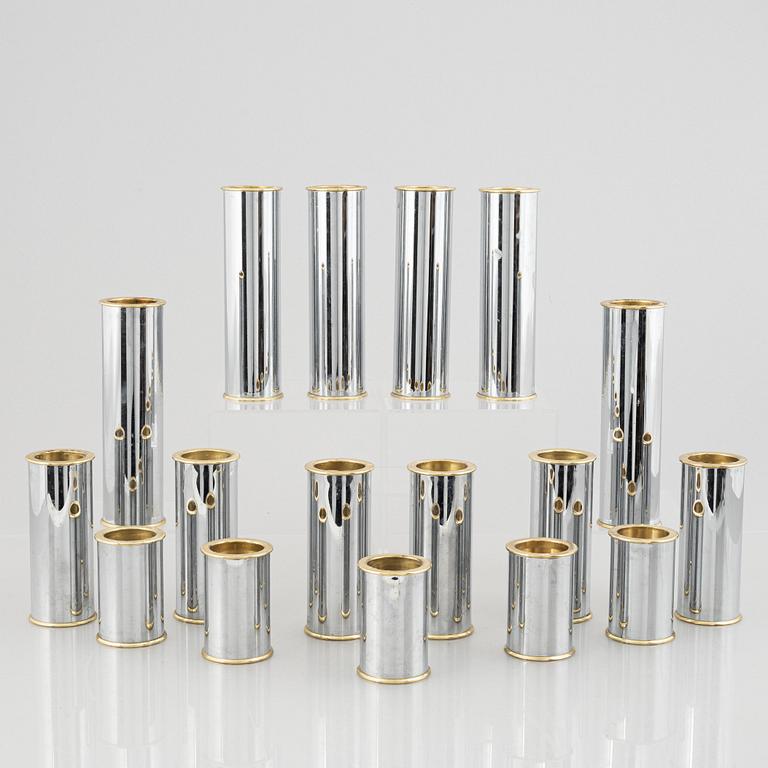 Staffan Engelsson, candlesticks, 17 pcs, second half of the 20th century.