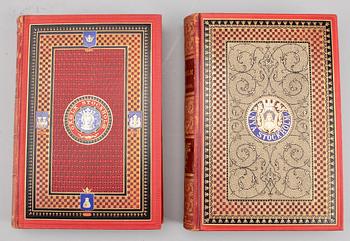 BÖCKER, 2 st, "Gamla Stockholm" resp "Nya Stockholm, Claes Lundin & August Strindberg, Stockholm 1882 resp 1890.