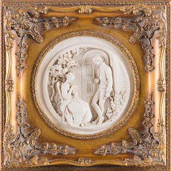 Reliefi, alabasteri, 1900-luku.