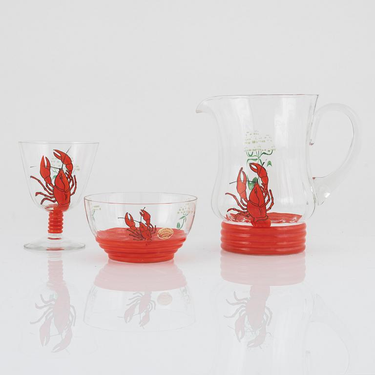 Johansfors glasbruk, a glass service (12 pieces), mid 20th century.