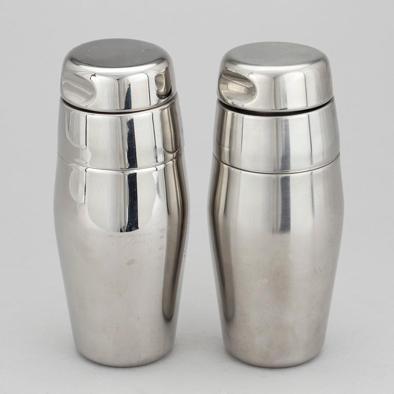 SHAKER, ett par, vitmetall, Alessi, 1900-talets andra hälft.