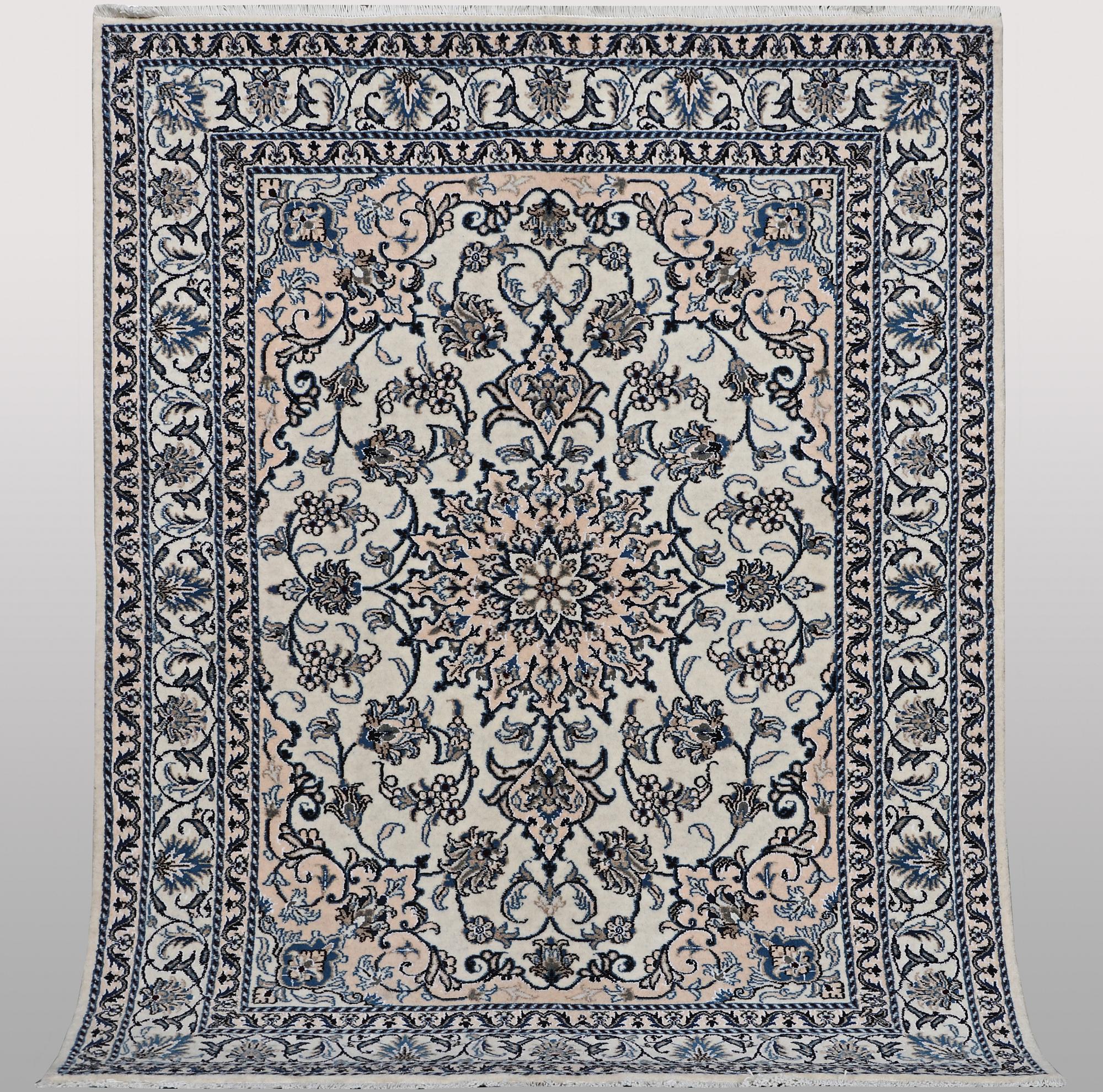 Rug, Nain, part silk, ca. 200 x 154 cm.