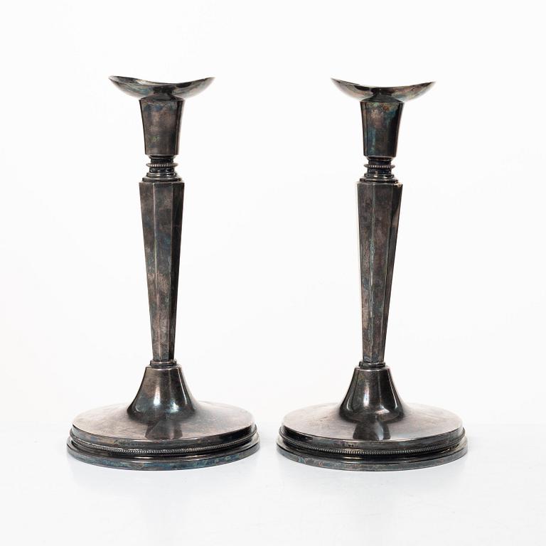 A pair of silver candlesticks, MGAB, Uppsala, Sweden, 1959.