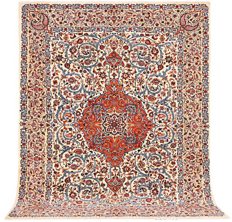 A Kashmar carpet, c. 383 x 293 cm.