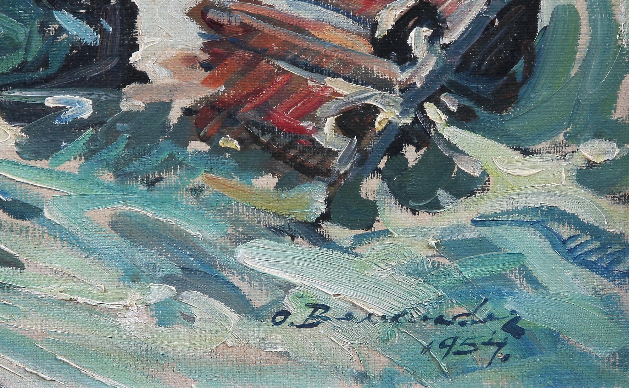 OKÄND KONSTNÄR, olja på duk, otydl. sign. dat. -54.