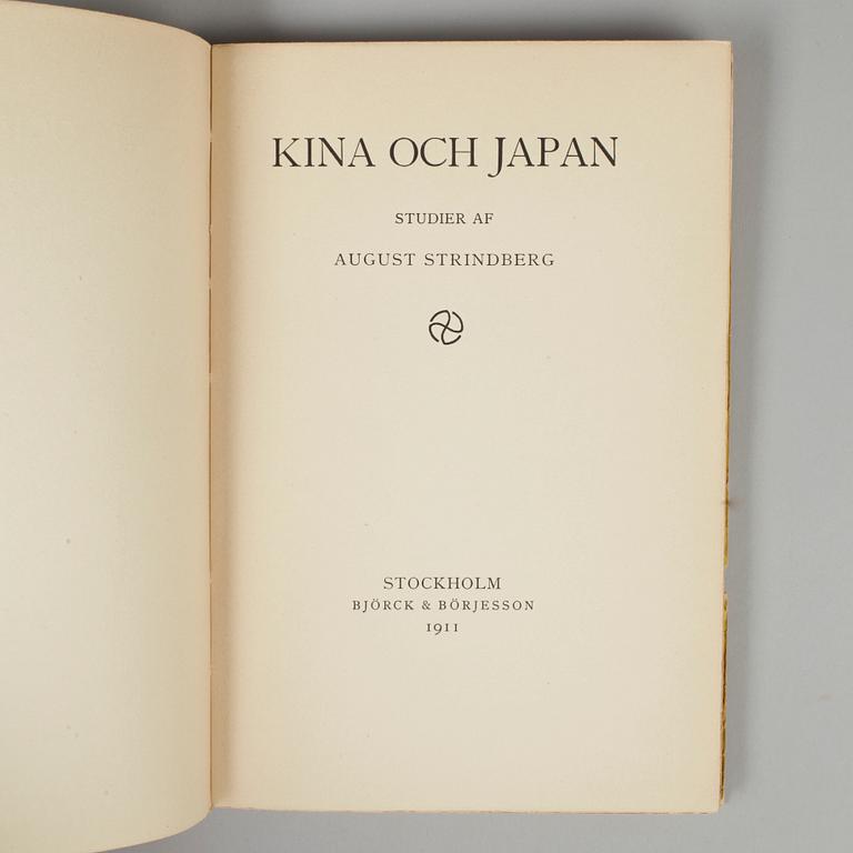 BOK, "Kina och Japan" av August Strindberg, Stockholm 1911.