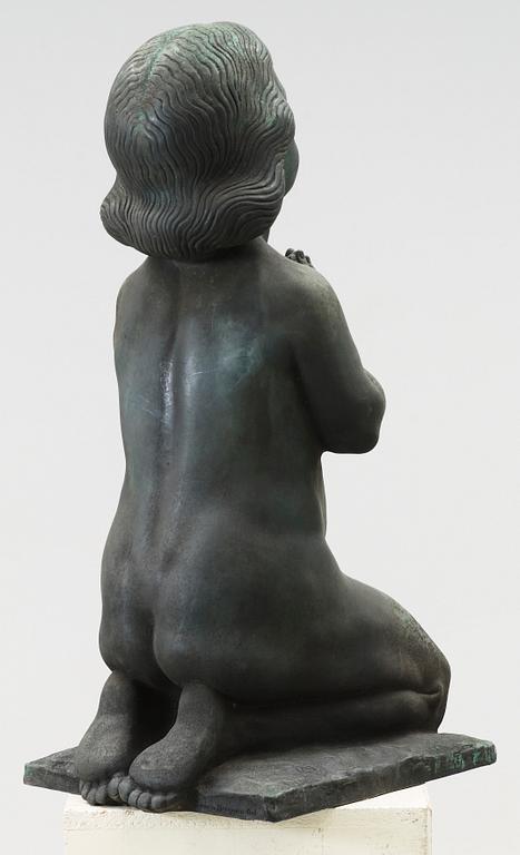 ALFRED OHLSON, skulptur, brons, Herman Bergman FUD,