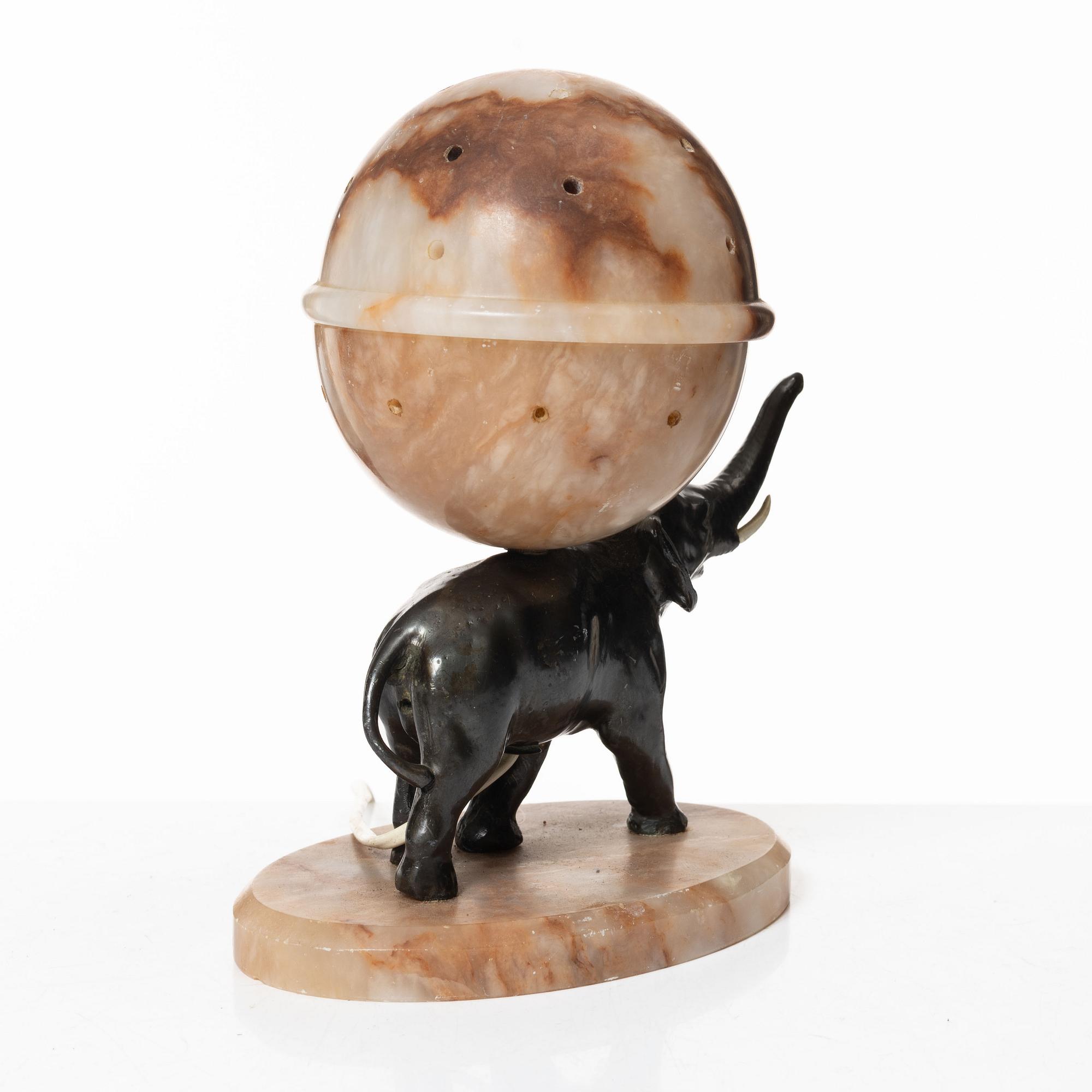 Table lamp/perfume burner, first half of the 20th century.