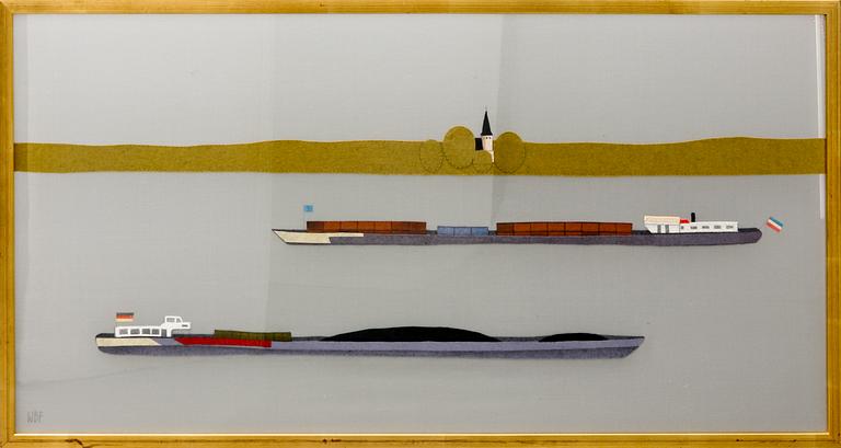 WIBEKE BECK-FRIIS, collage, sign.