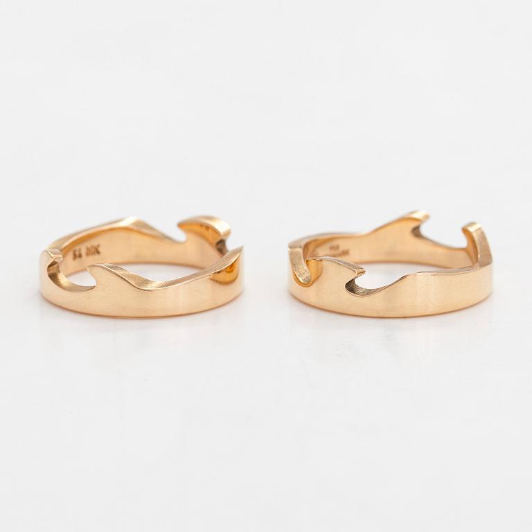 Georg Jensen, ring "Fusion", 2-delar, 18K roséguld.