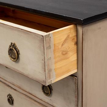 An early 20th century painted chest of drawers.