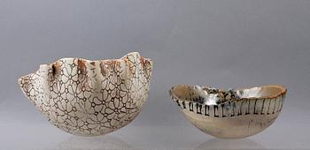 SKÅLAR, stengods, 2 st, Bengt Berglund, Gustavsberg.