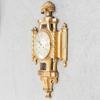A Gustavian wall clock, by Johan Nyberg (master in Stockholm 1787-1801).
