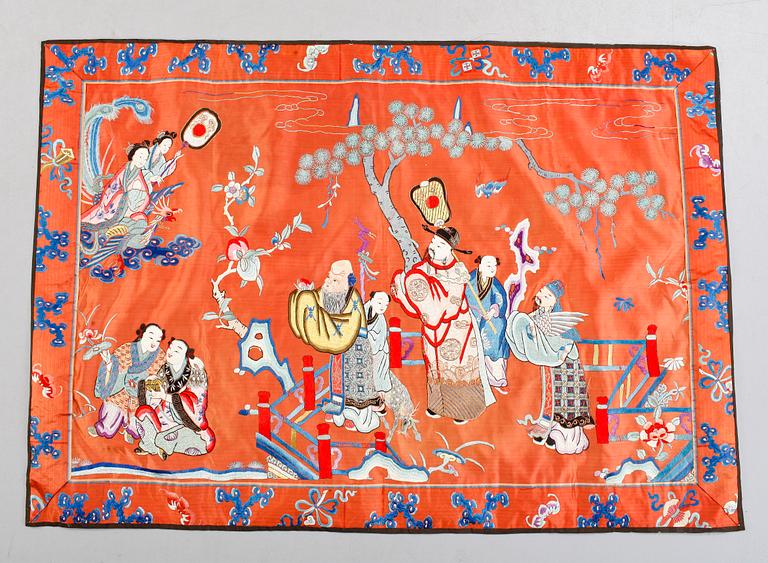 SIDENBRODERI, Kina, Qingdynastin, 1800-tal.