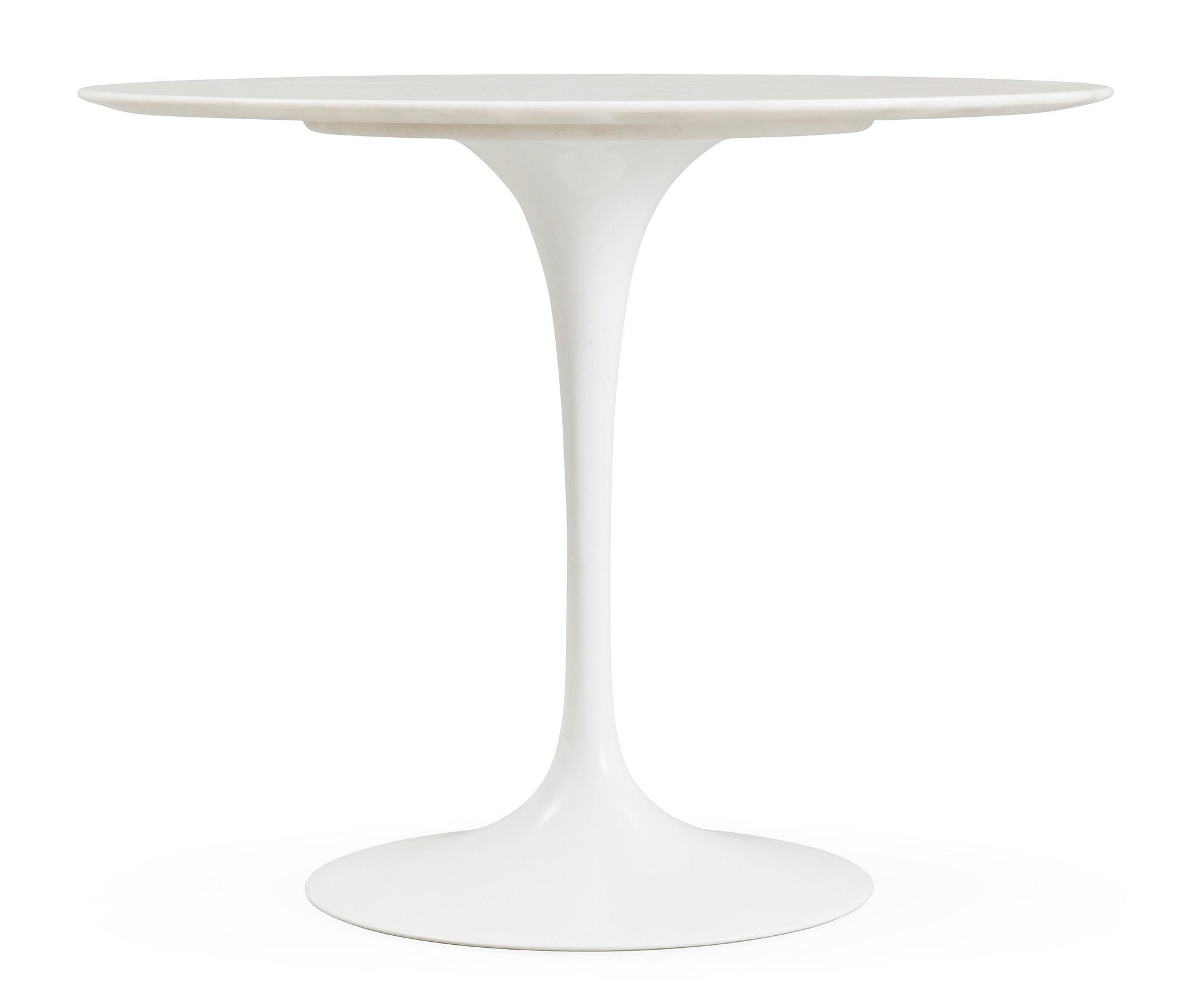 An Eero Saarinen 'Tulip' marble top dining table, Knoll International, USA.