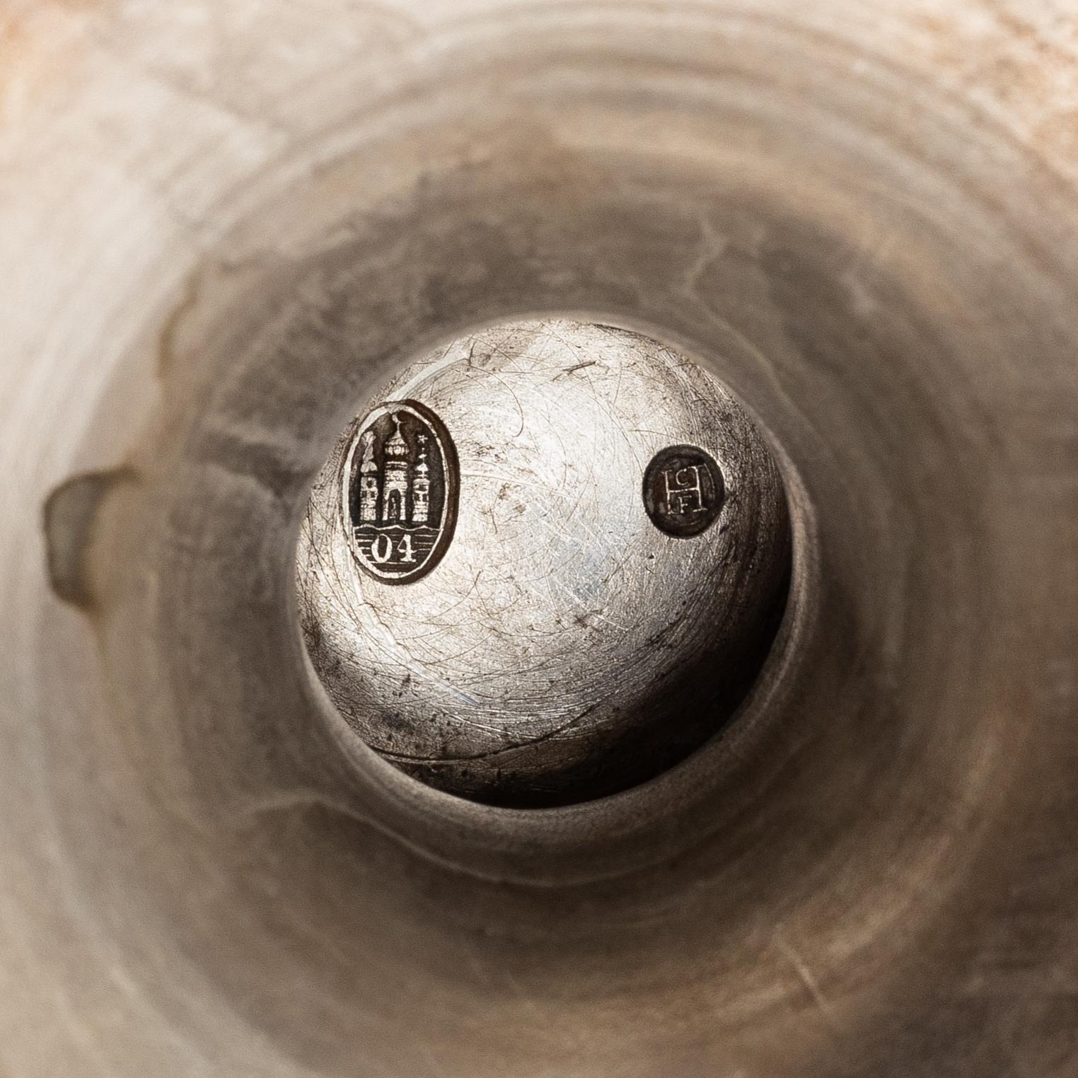 a silver sugar bowl and creamer, Denmark, 1904.
