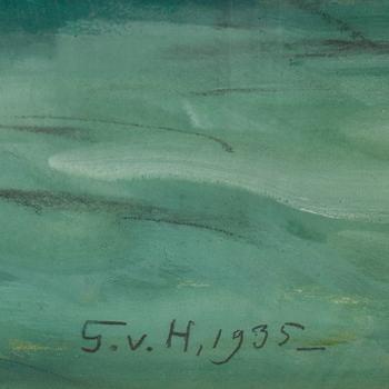 GÖSTA VON HENNIGS, watercolour, signed and dated 1935.