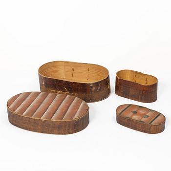 Svepask, 2 pcs, folk art, Dalarna, 17th/18th century.