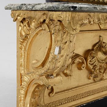 Spegel med konsolbord, 1800-talets slut.