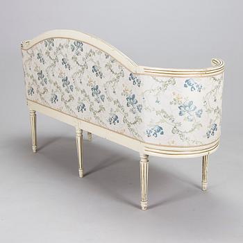 A Gustavian sofa, early 19th century.