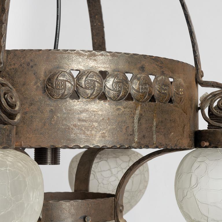 Taklampa, jugend, omkring år 1900.