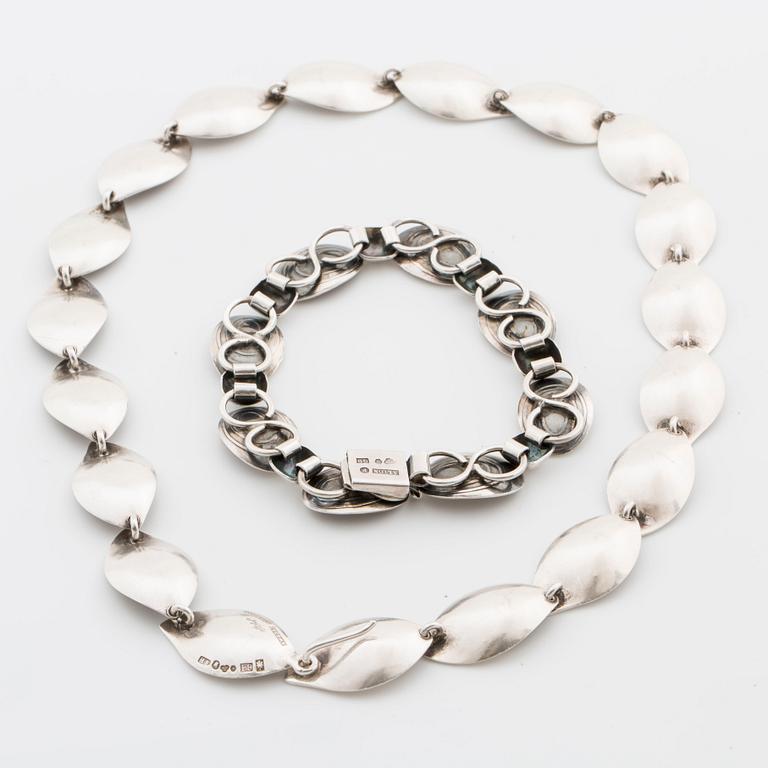 BRACELET and NECKLACE, silver, ALTONA and STIGBERT, 1956 and 1957.