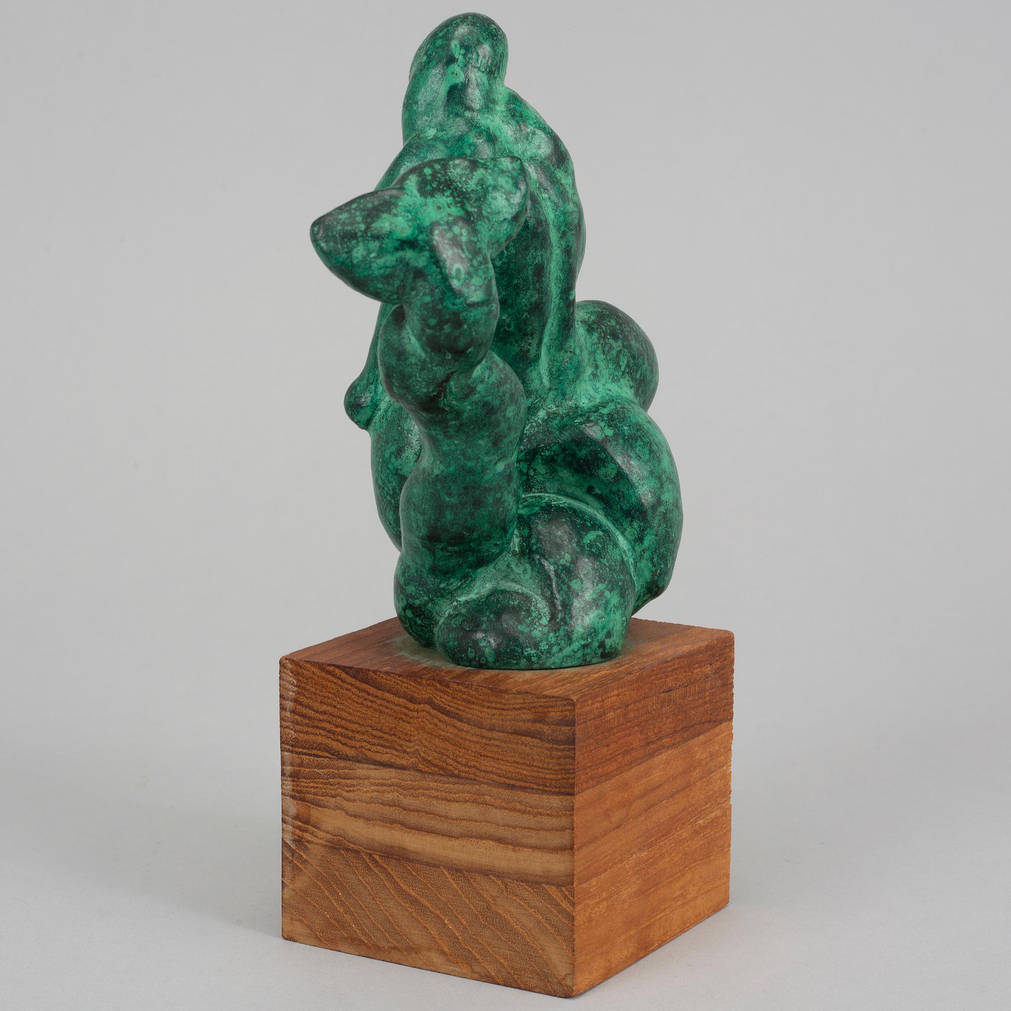 Carl Milles, skulptur. Signerad. Gjutarstämpel. Numr 3/12. Brons. Höjd 15 cm (ink bas 22 cm).
