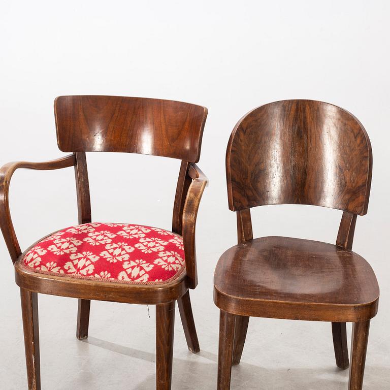 KARMSTOLAR ett par samt STOLAR ett par 1930/40-tal.