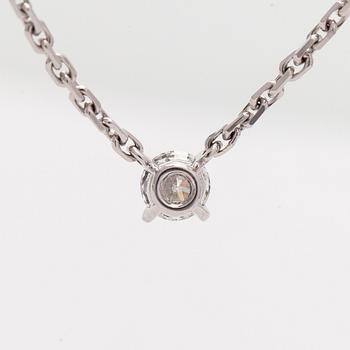 Cartier, an 18K white gold '1895' necklace with a brilliant-cut diamond.