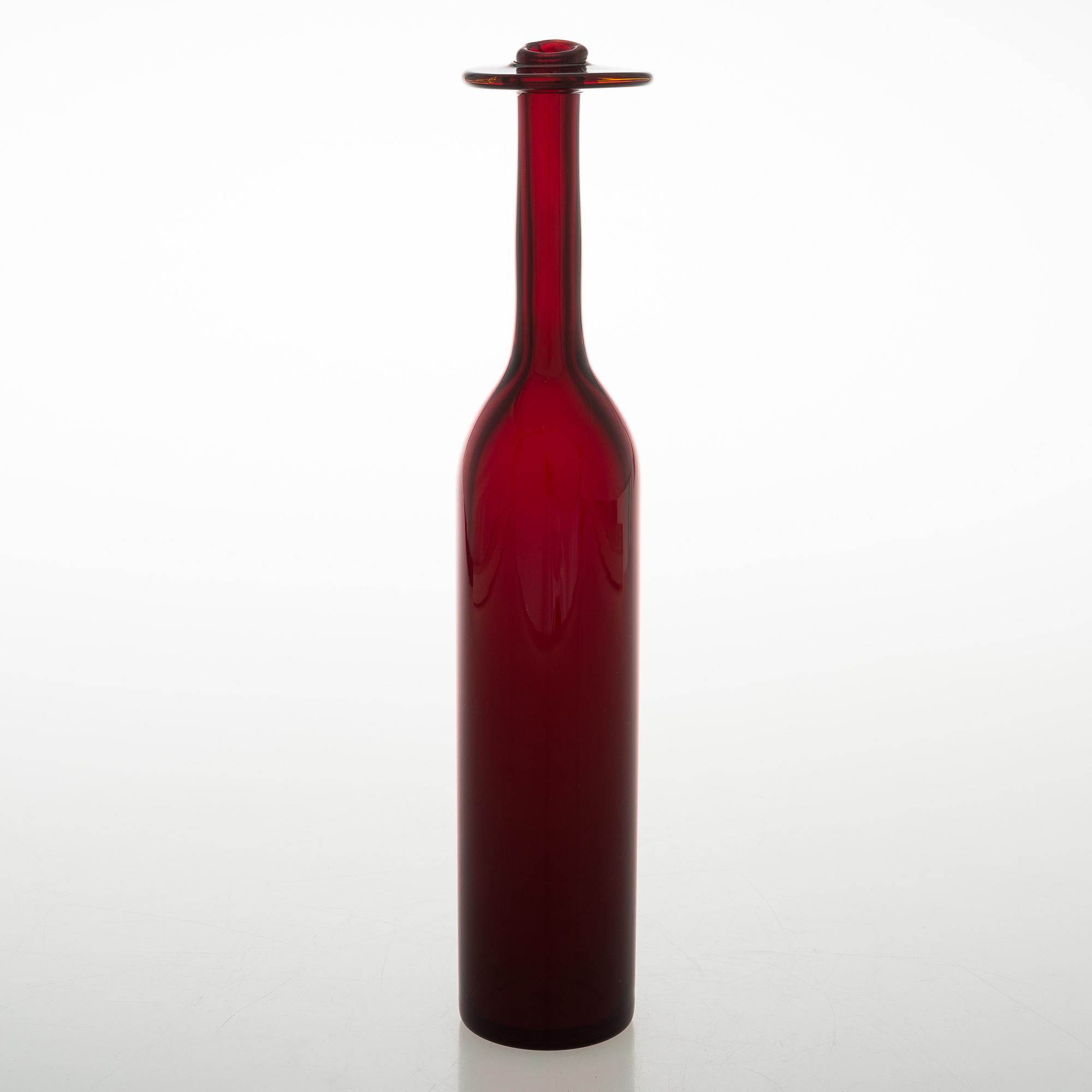 OIVA TOIKKA,a bottle signed Oiva Toikka Nuutajärvi 397/2000.