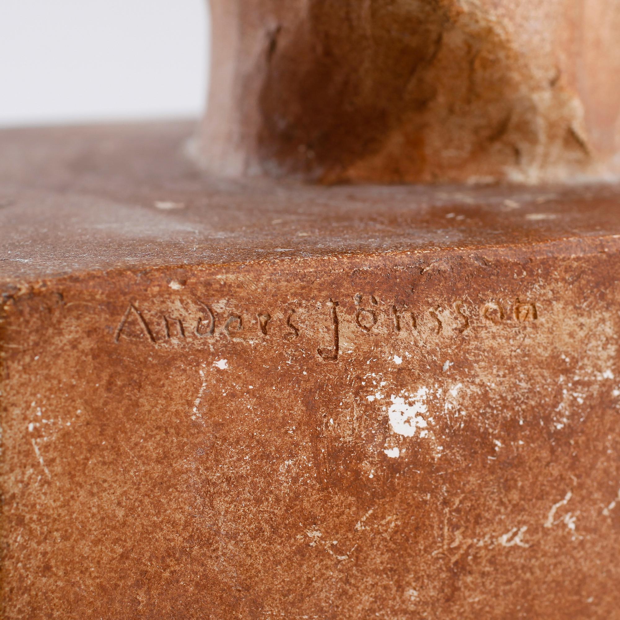 ANDERS JÖNSSON, skulptur, gips, signerad.