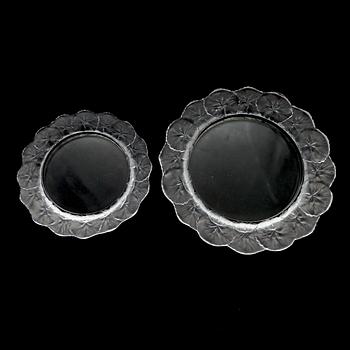 Tallrikar, 20 st, "Honfleur", Lalique, Frankrike 1900-talets senare hälft.