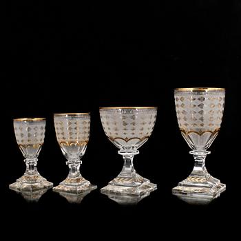 GLASSERVIS, 23 delar, "Odelberg", Kosta.