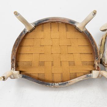 A matched pair of Rococo armchairs, 18th Century.