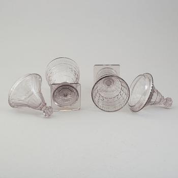 URNOR MED LOCK, ett par, glas 17/1800-tal.