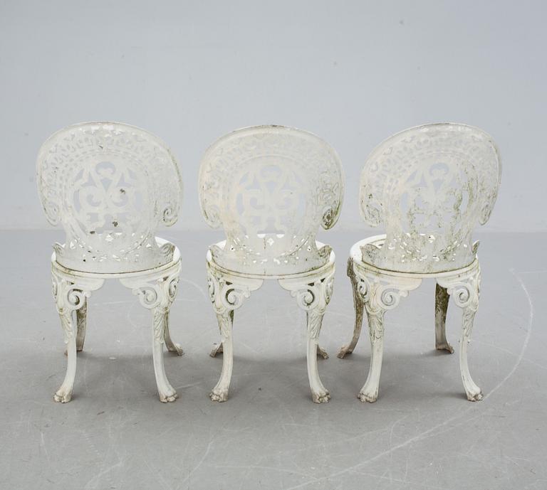 TRÄDGÅRDSMÖBEL, 4 delar, lättmetall, 1900-talets senare del.